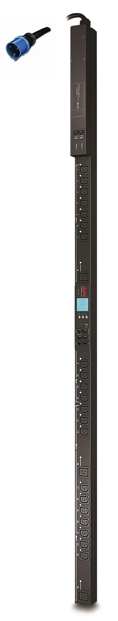 APC Switched Rack PDU maitinimo paskirstymo įrenginys 0U Juoda 24 AC išvestis(ys / čių)