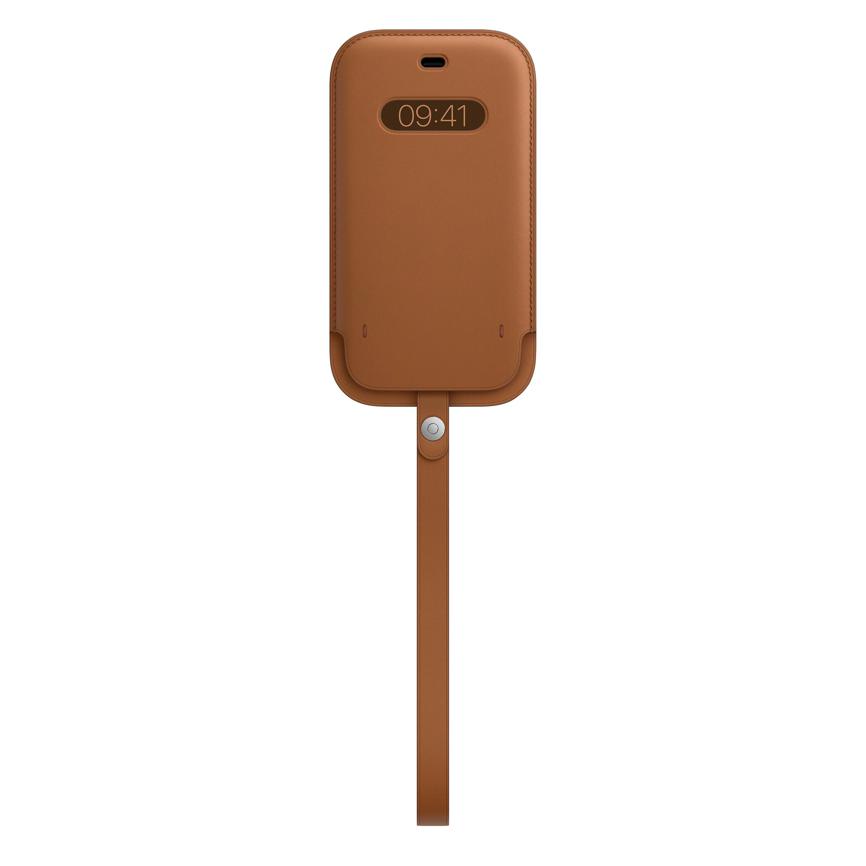 Dėklas Apple iPhone 12 | 12 Pro odinė rankovė su MagSafe - balno ruda