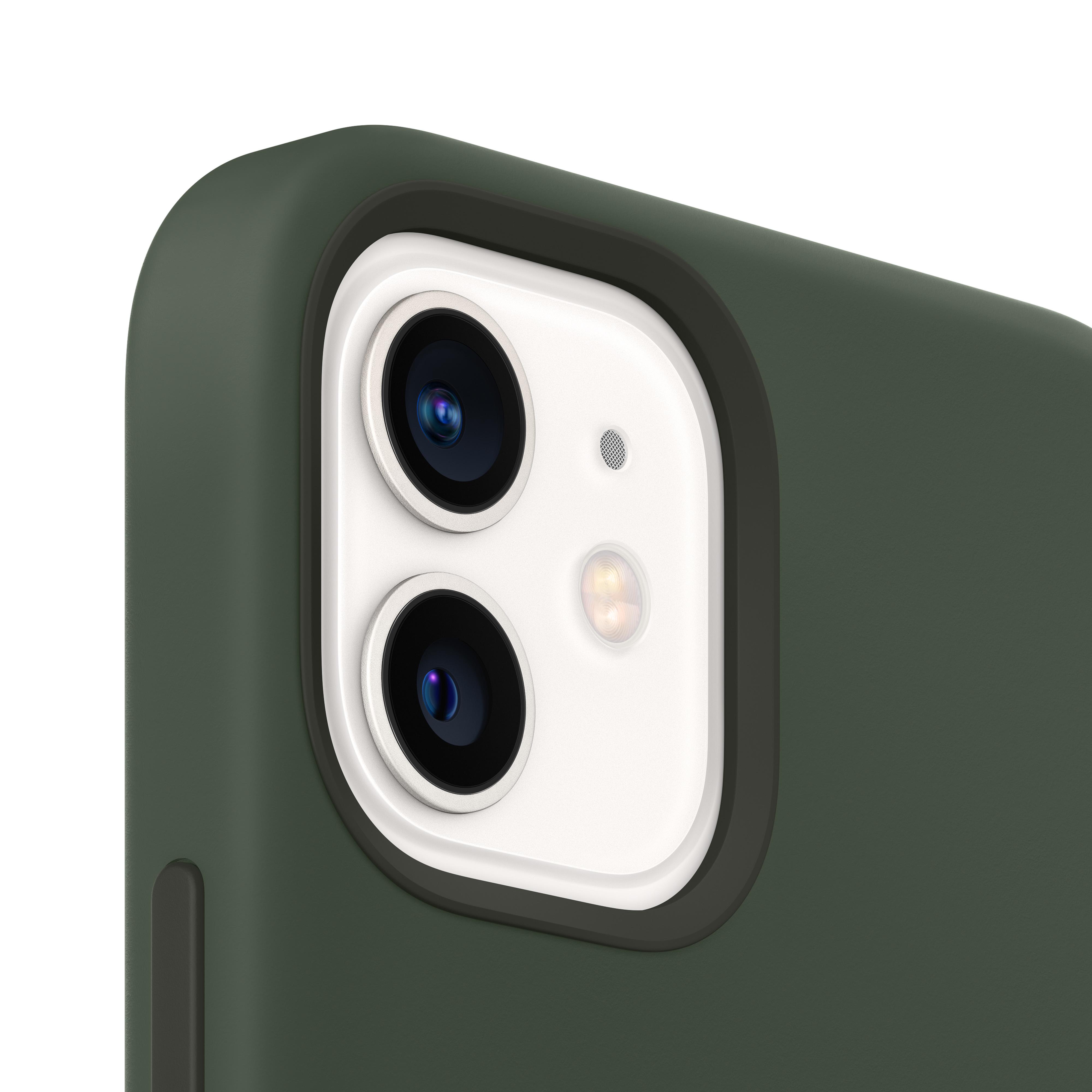 Apple iPhone 12, 12 Pro Silikoninis dėklas su MagSafe, Žalias (Cyprus Green)