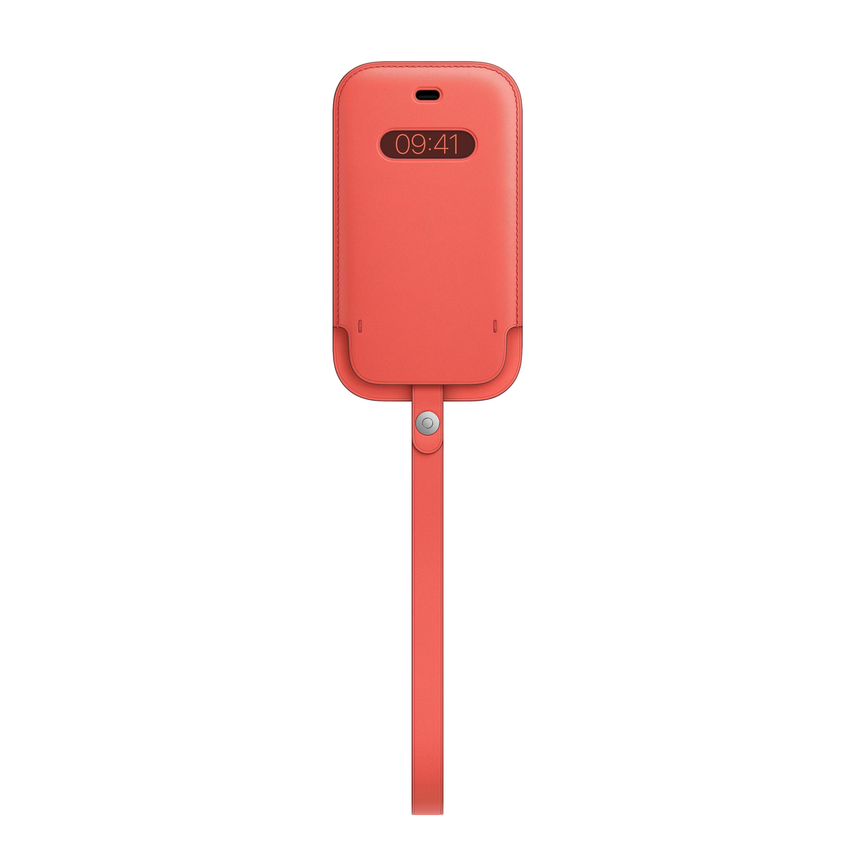 APPLE LEATHER SLEEVE DĖKLAS MHMN3ZM/A IPHONE 12 MINI Rožinis CITRUS ORIGINAL PRANCŪZIS
