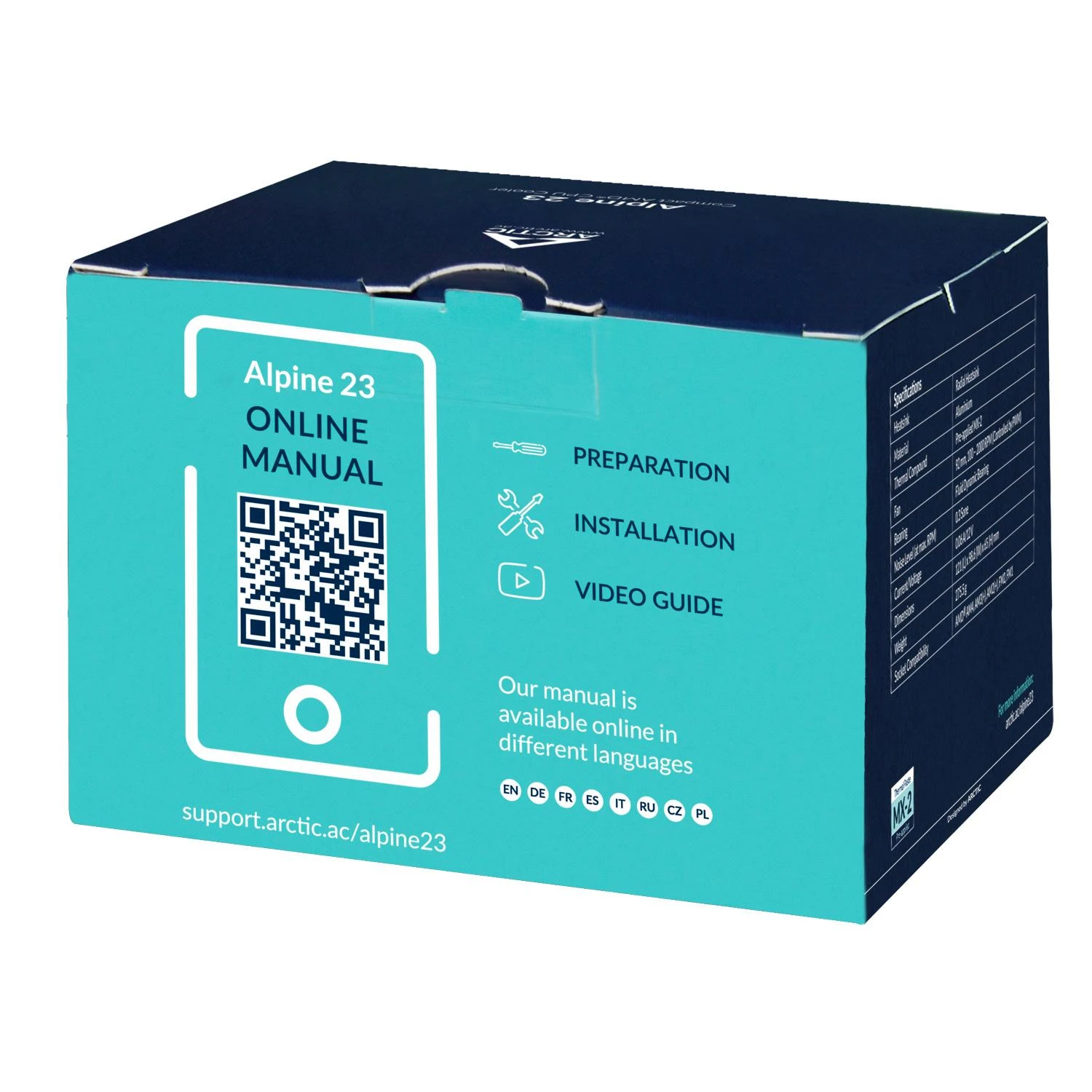 ARCTIC Alpine 23 pakuote su QR kodu