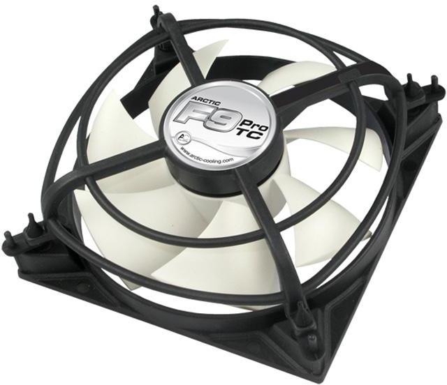 Arctic F9 PRO TC – 3 kontaktų temperatūros valdomas ventiliatorius su Pro dėklu – Ventiliatorius – 9,2 cm – 1800 RPM – 0,4 sone – 43 cfm – 73,1 m³/val.