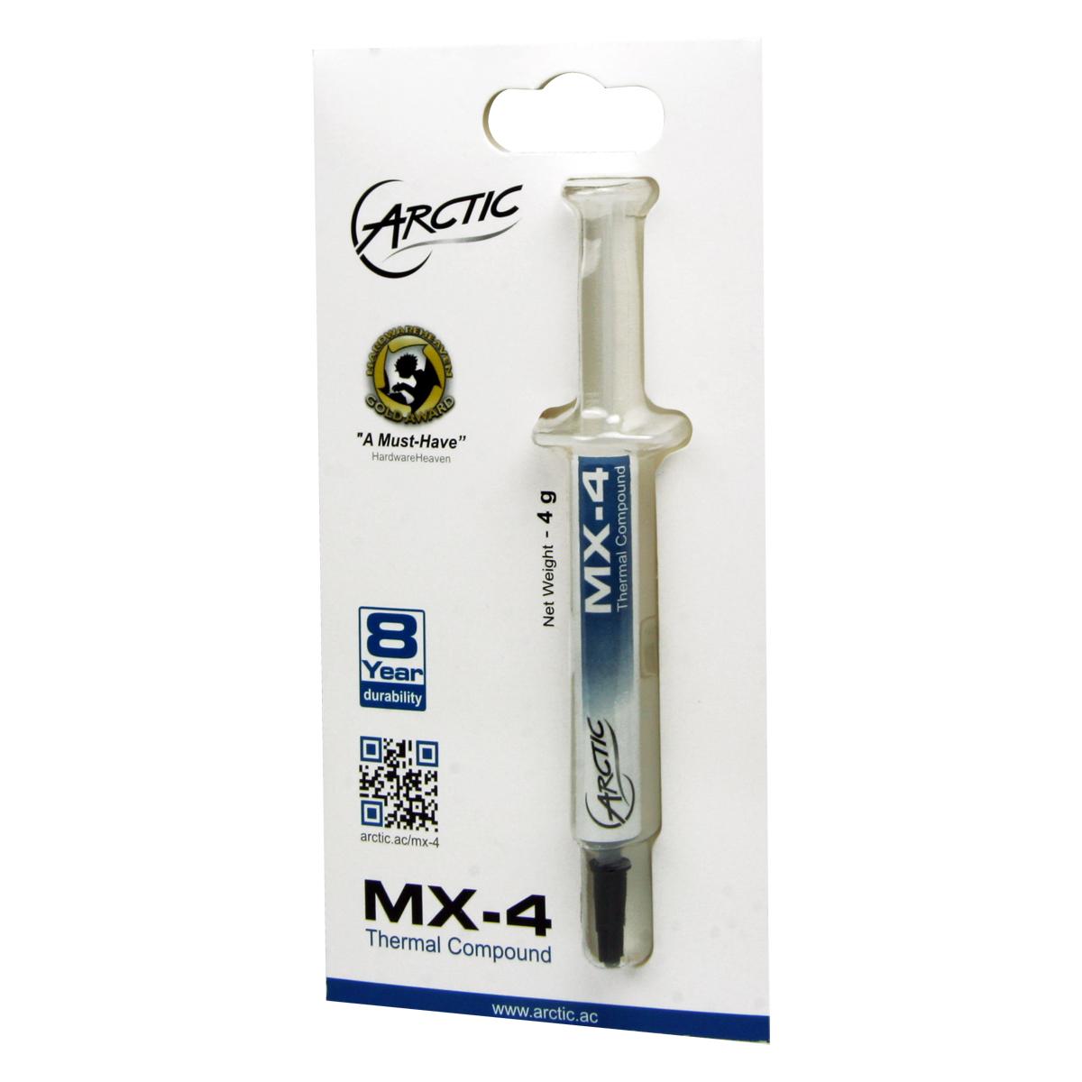 Arctic MX-4 (4 g) – didelio efektyvumo terminė pasta – 8,5 W/m·K – 2,5 g/cm³ – 4 g – 32 mm – 21 mm – 159 mm