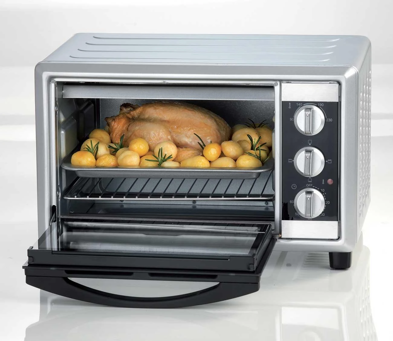 Elektrinė krosnelė Mini orkaitė Ariete Bon Cuisine 200 981 (Knob, 1380W, sidabrinis color)