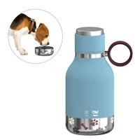 Asobu - Dog Bowl - nerūdijančio plieno butelis su dubenėliu šuniui 1 litras mėlynos spalvos