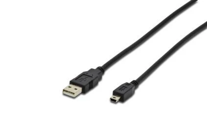 Assmann Electronic ASSMANN USB 2.0 jungties kabelis tipas A - mini B 5pin M/M 3.0m USB 2.0 conform bl