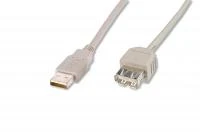 Assmann Electronic ASSMANN USB2.0 ilgintuvas 5m USB A/M į A/F masinis juodas
