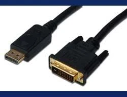 DisplayPort į DVI-D adapterio laidas su auksiniais kontaktais