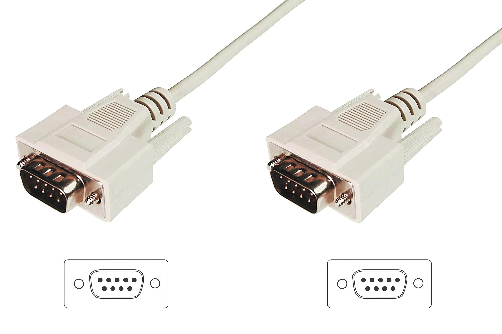 Assmann Electronic ASSMANN Duomenų perdavimo jungiamasis kabelis D-Sub9 M M 2,0 m serijinis formuotas be