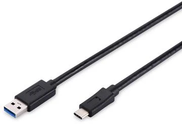 Assmann Electronic ASSMANN USB Type-C jungties kabelis, tipas C iki A M/M 1,0 m Super Speed bl