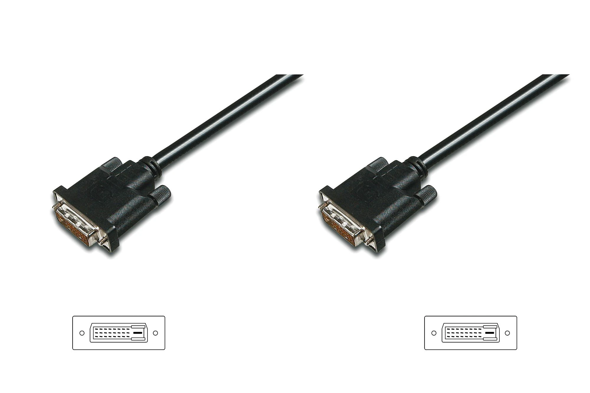 Assmann Electronic ASSMANN DVI prijungimo kabelis DVI(24+1) M/M 2.0m DVI-D Dual Link bl