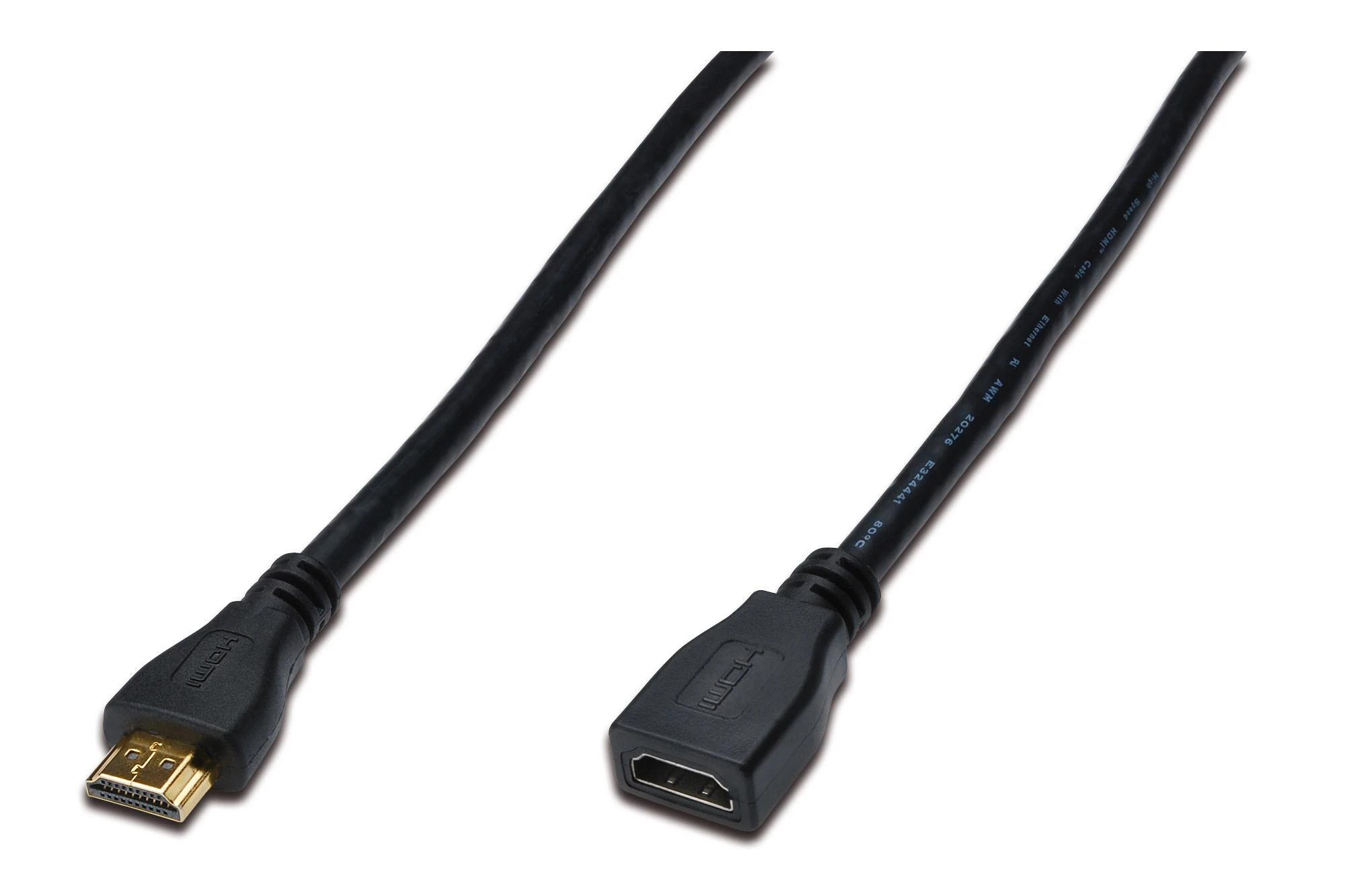Assmann Electronic ASSMANN HDMI High Speed ilgintuvas A tipas M/F 3.0m su Ethernet Ultra HD 24p auksinis bl