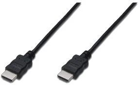 Assmann Electronic DIGITUS HDMI laidas High Speed su Ethernet TYP A 1.4 AWG32 auksinis M/M 2xekranuotas juodas/pilkas 5.0m
