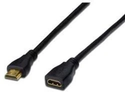 Juodas HDMI prailginimo laidas su dvipusėmis jungtimis