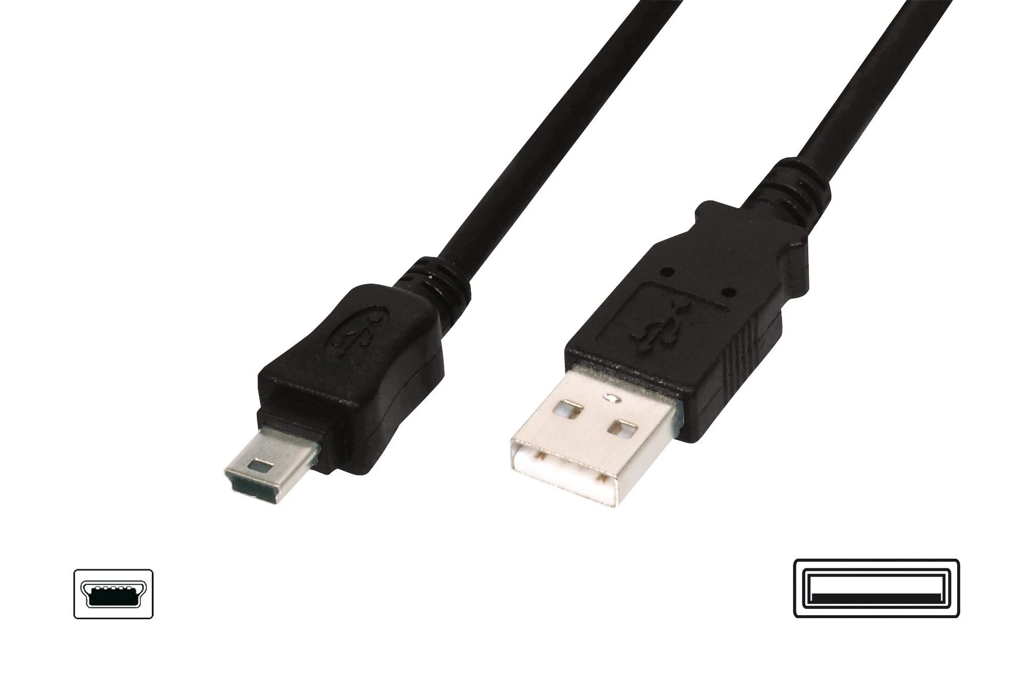 Assmann Electronic ASSMANN USB 2.0 jungties kabelis tipas A - mini B 5pin M/M 1.0m USB 2.0 atitinka UL bl
