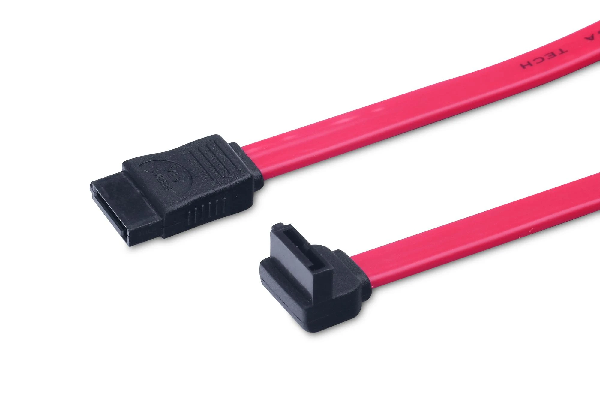 Assmann Electronic ASSMANN SATA jungties laidas, SATA 7pin, L-type, 90°/F - SATA 7pin, L-type/F, 0.5m, tiesus, SATA II/III, raudonas AK-400104-005-R