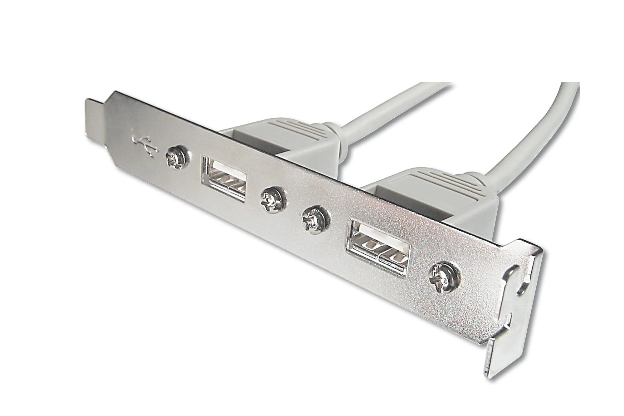 Digitus ASSMANN USB lizdo laikiklio laidas, 2x tipo A-2x5 kontaktų IDC, F/F, 0,25 m, USB 2.0 suderinamas, AK-300301-002-E
