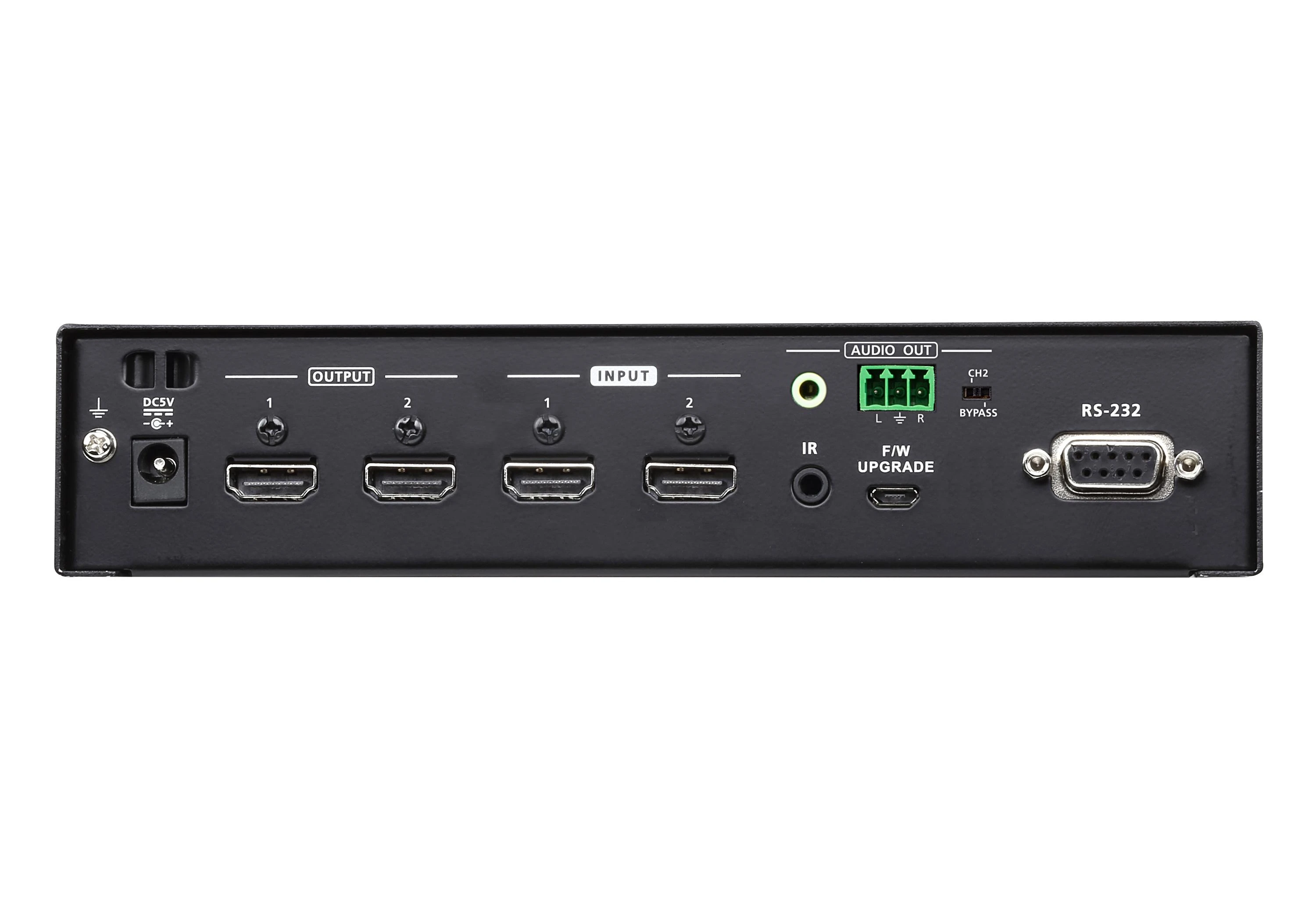 Aten VM0202HB galinis skydelis su HDMI ir RS-232 jungtimis
