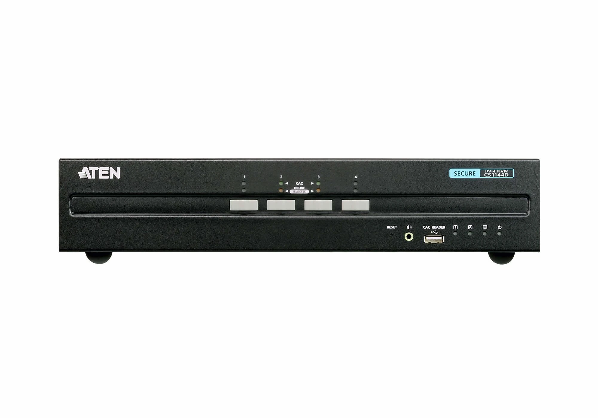 Przełącznik Aten Aten 4-Port USB DVI Dual Ekranas Secure KVM, 3840 x 2160 pikselių, 4K Ultra HD, 7.8 W, Juodas