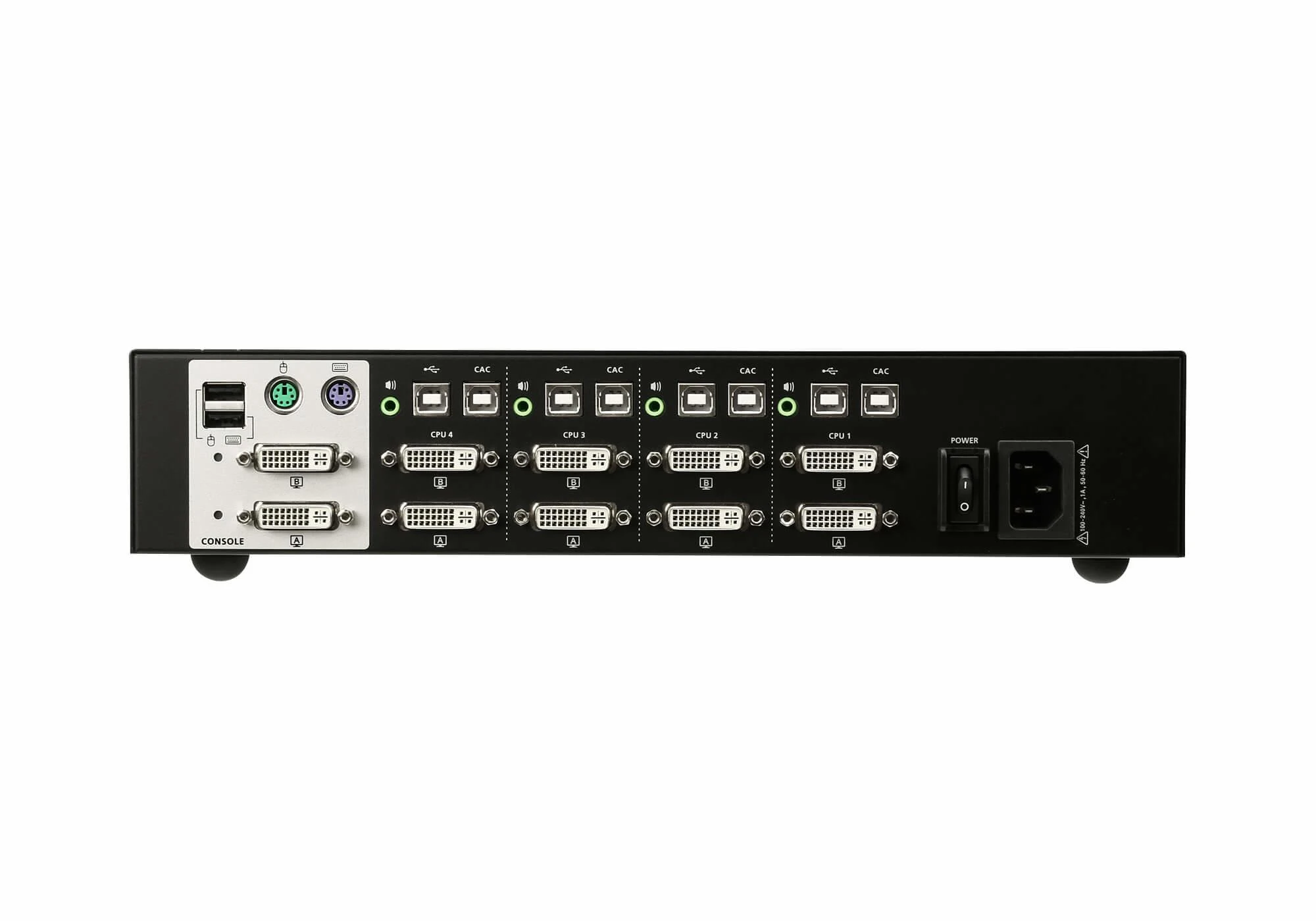Przełącznik Aten Aten 4-Port USB DVI Dual Ekranas Secure KVM, 3840 x 2160 pikselių, 4K Ultra HD, 7.8 W, Juodas