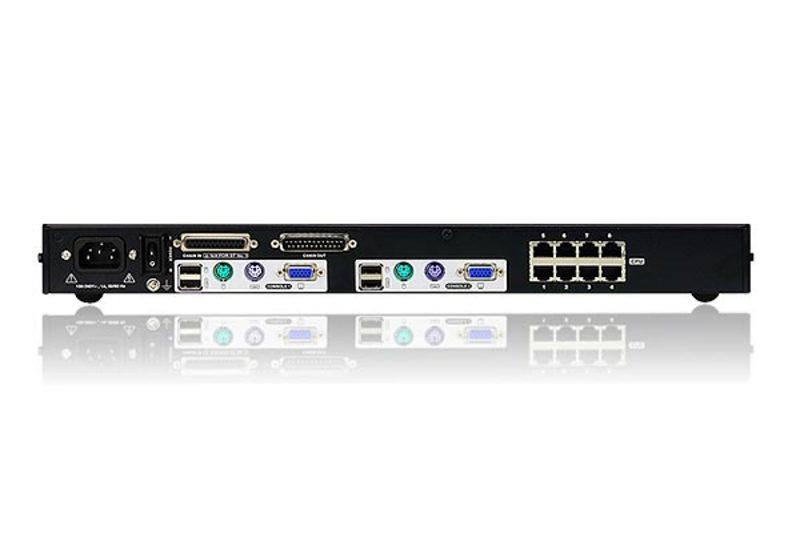 Aten KH2508A 2 konsolių 8 prievadų Cat 5 KVM komutatorius su Daisy Chain prievadu
