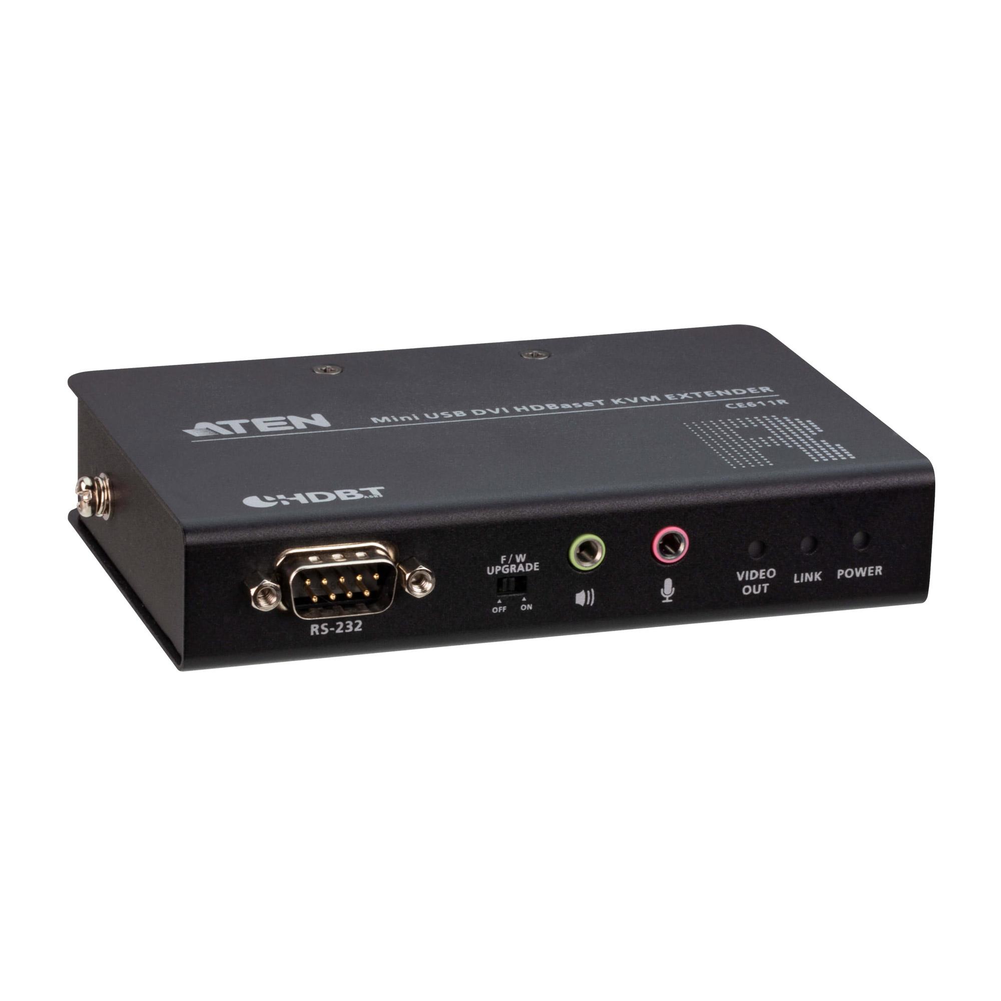 Aten | CE611 Mini USB DVI HDBaseT KVM Extender, 1920 x 1200@100m