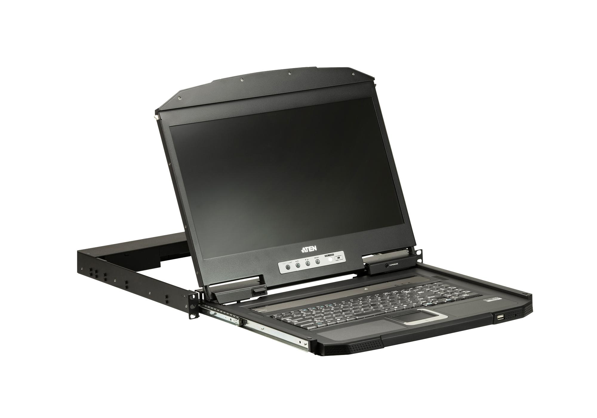 Aten | 1U itin trumpas „Gylis“ vieno bėgelio plačiaekranis LCD konsolė (USB / HDMI) | CL3700NW | 1920 x 1080, 60 Hz