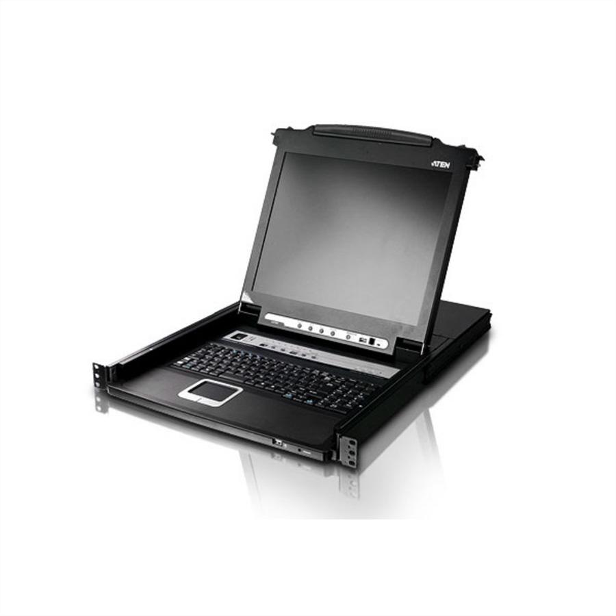 ATEN CL5708N-ATA-AG ATEN KVM 8 prievadų LCD 19 + baidarių lenta + jutiklinė plokštė USB-PS/2