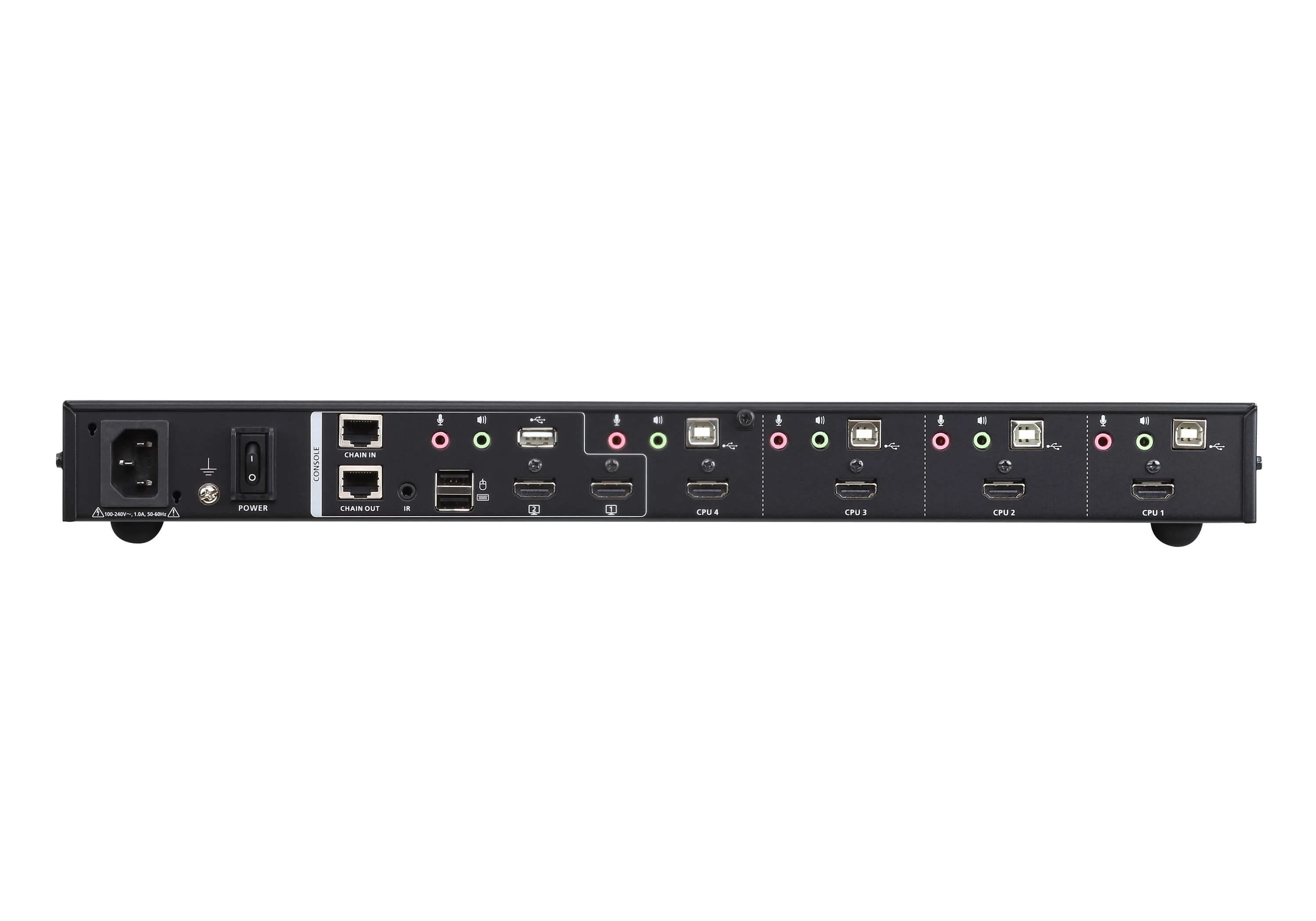 Aten | 4 prievadų USB 4K HDMI kelių vaizdų KVMP jungiklis | CM1284 | USB | USB
