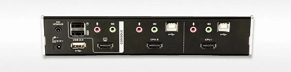 ATEN CS1792-AT-G ATEN CS1792 2 prievadų HDMI USB 2.0 KVMP jungiklis, 2x HDMI kabeliai, 2 prievadų šakotuvas, HD garsas