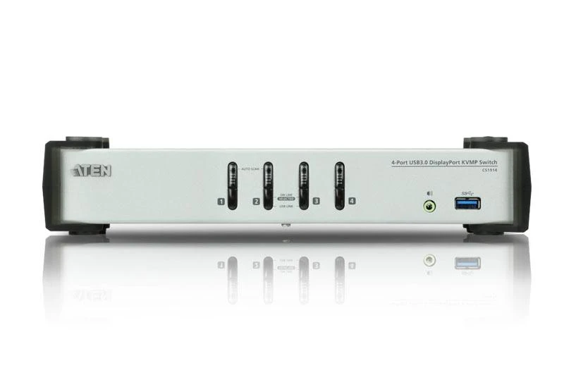 ATEN CS1914-AT-G ATEN CS1914 4 prievadų USB DP/garso KVMP/USB 3.0 jungiklis