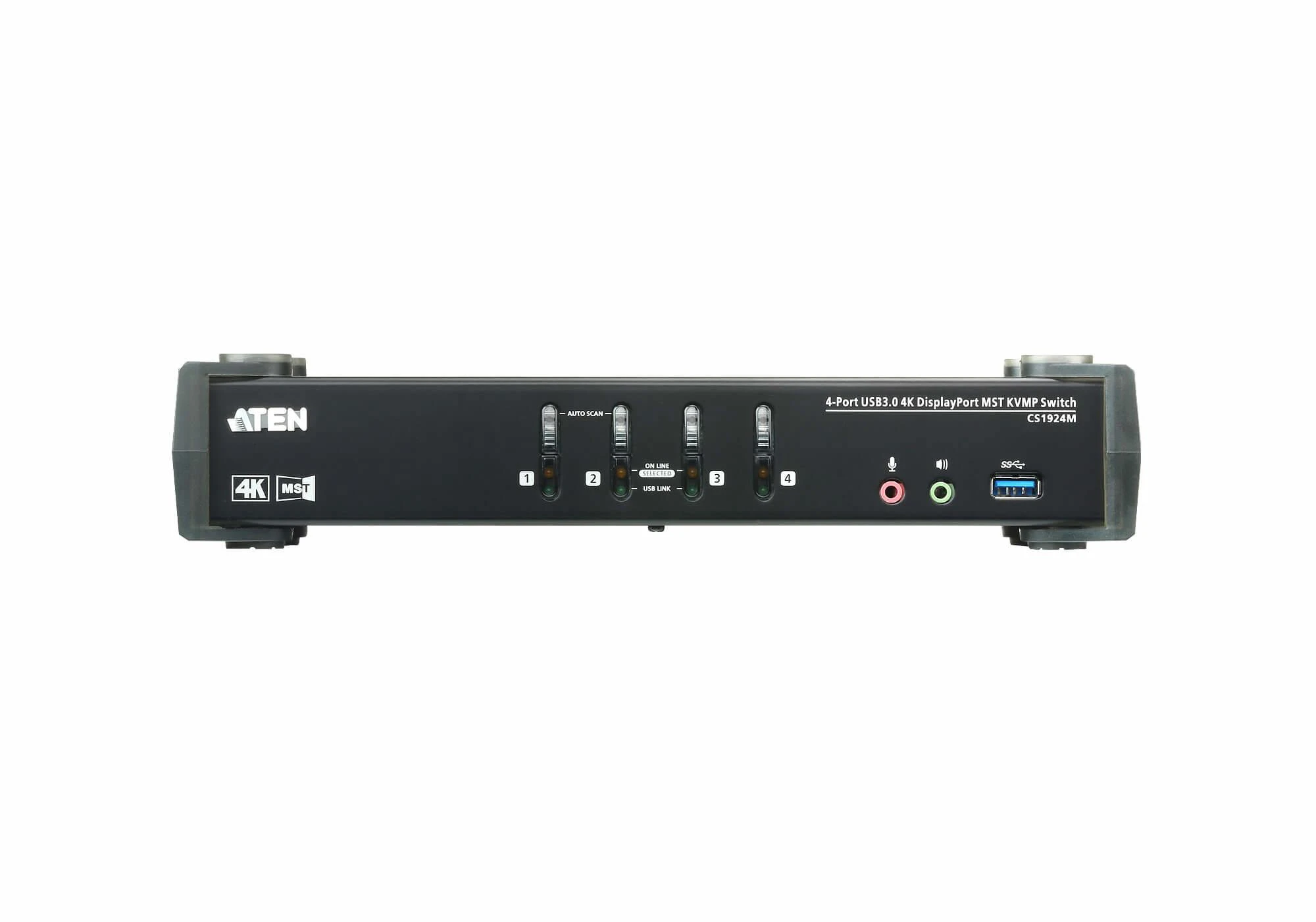 ATEN CS1924M 4 prievadų USB3.0 4K DisplayPort KVMP jungiklis su įmontuotu MST šakotuvu