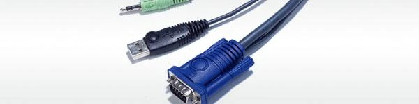 Aten 4 prievadų USB VGA/garso kabelio KVM jungiklis | Aten | 4 prievadų USB VGA / garso kabelio KVM jungiklis (0,9 m, 1,2 m)