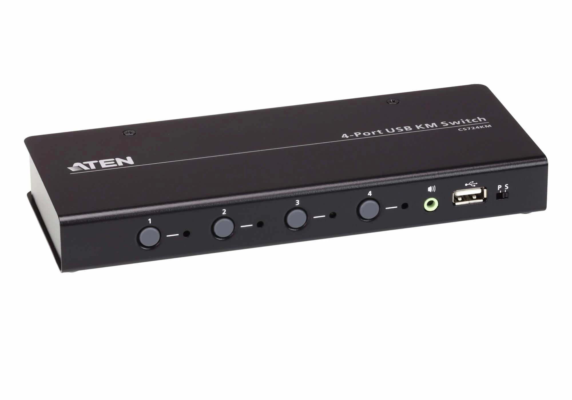 ATEN CS724KM-AT ATEN CS724K 4 prievadų USB beribis KM jungiklis (laidai pridedami)