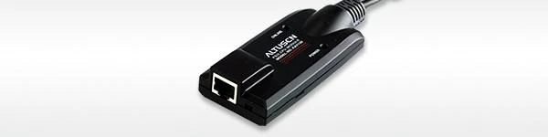 Aten USB VGA Virtual Media KVM Adapteris | Aten | Adapteriai | USB VGA virtualios laikmenos KVM adapteris | 1 x RJ-45 Moteris, 1 x A tipo USB vyris 1 x HDB-15 Vyras