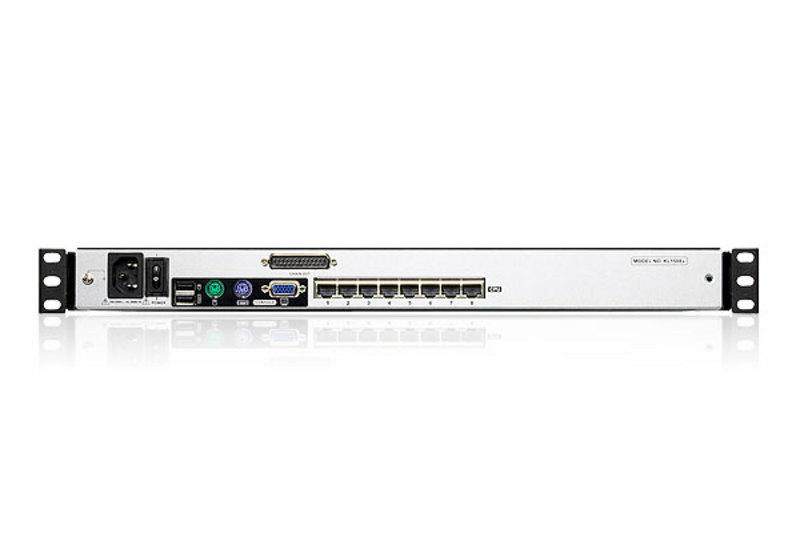 Aten | 8 prievadų Cat 5 dviejų bėgelių 17" LCD KVM komutatorius su Daisy Chain prievadu | KL1508AM-AXA-AG | 1 x USB A tipo lizdas