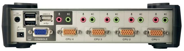 Aten 2 prievadų USB – PS/2 VGA KVM jungiklis su garso ir USB 2.0 šakotuvu (KVM kabeliai pridedami)