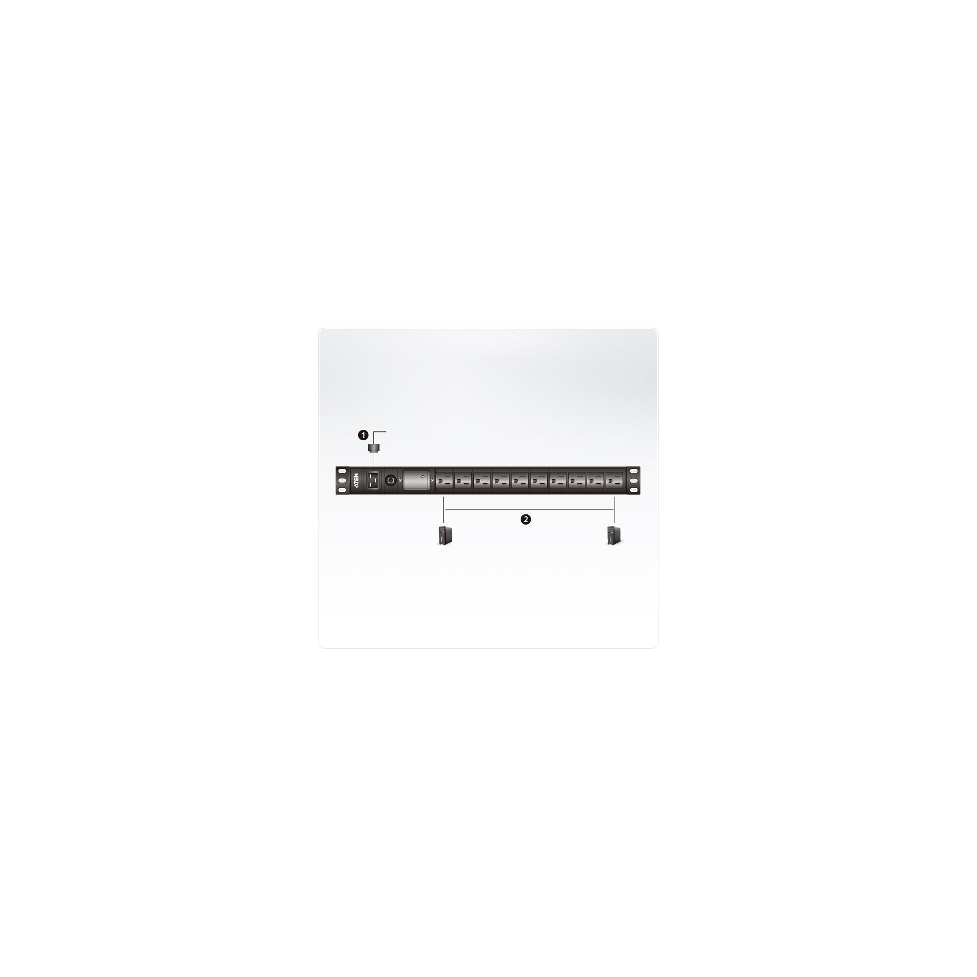 Šakotuvas Aten ATEN PE0210SG 1HE 16A Basic PDU 10 prievadų