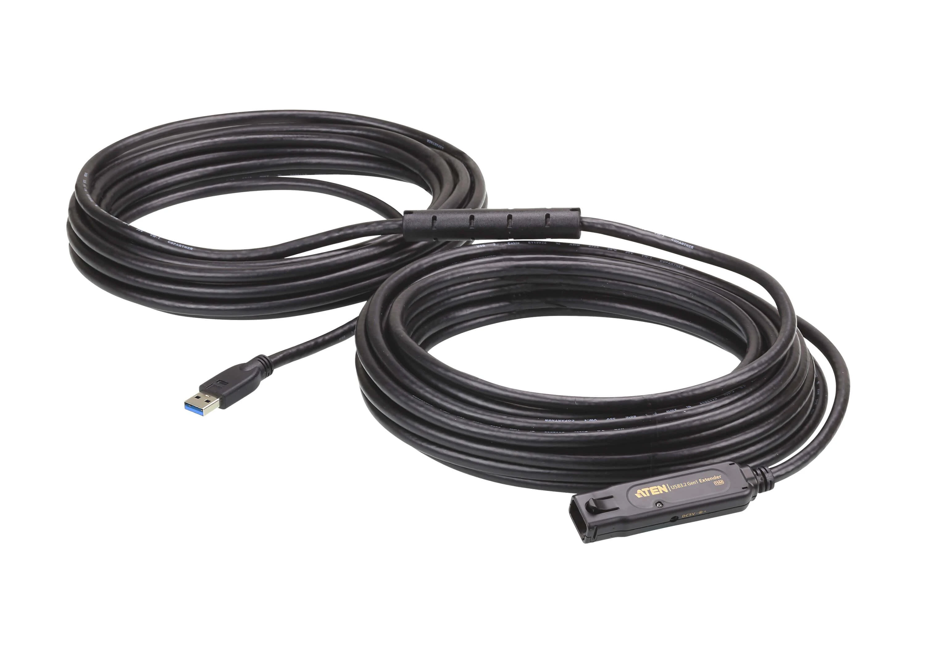 ATEN 15 m USB 3.2 Gen1 prailginimo kabelis, 15 m, USB A, USB A, USB 3.2 Gen 1 (3.1 Gen 1), 5 Gbit/s, juodas