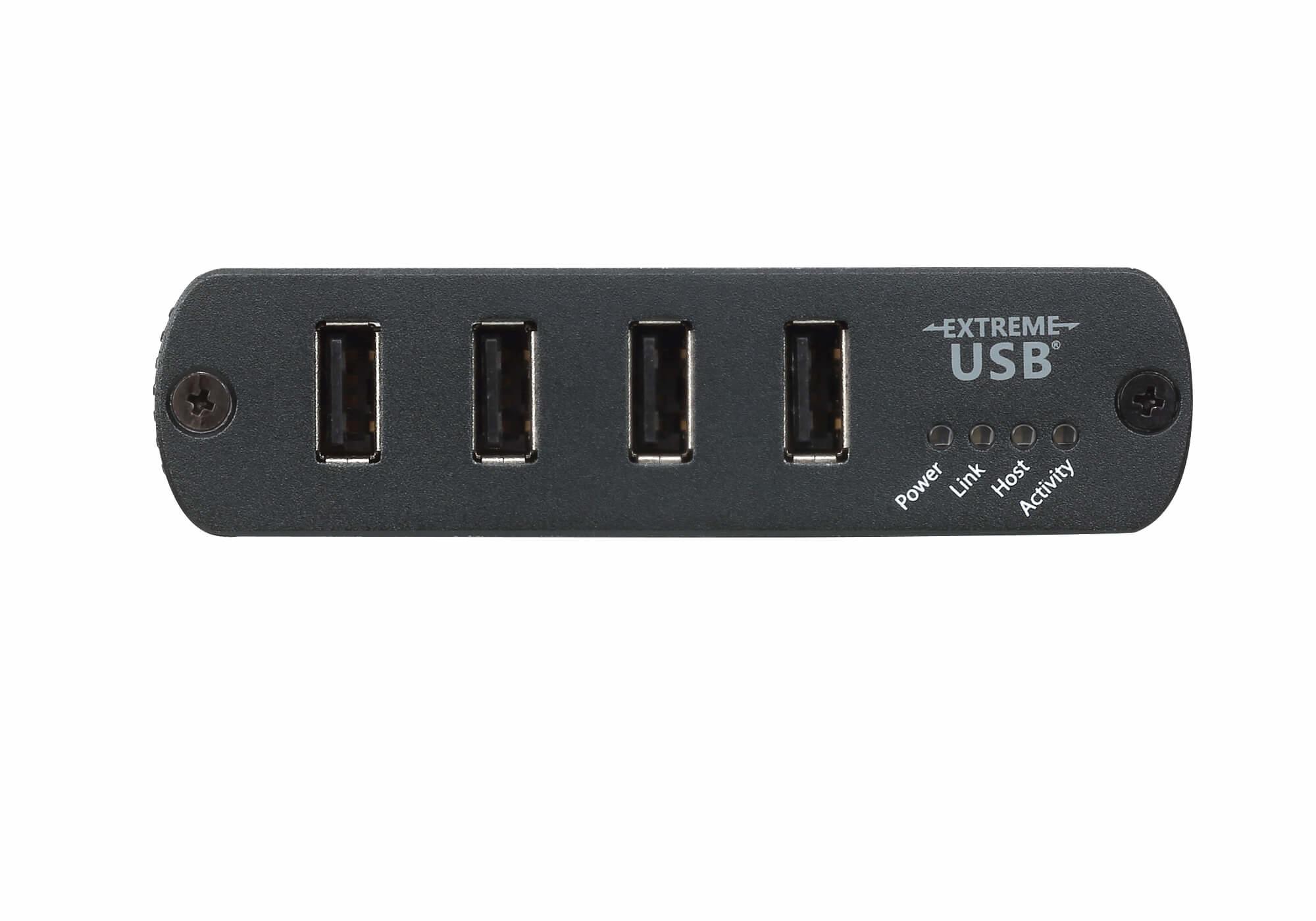 Maršrutizatorius Aten UEH4102 4 prievadų USB 2.0 CAT5 prailginimo kabelis per LAN