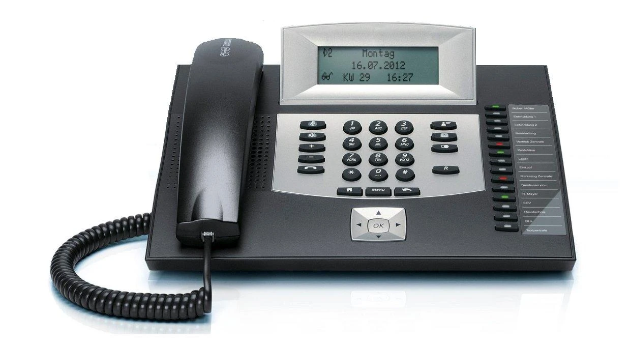 AEW Auerswald COMfortel 1600 Analoginis telefonas Skambintojo ID Juoda