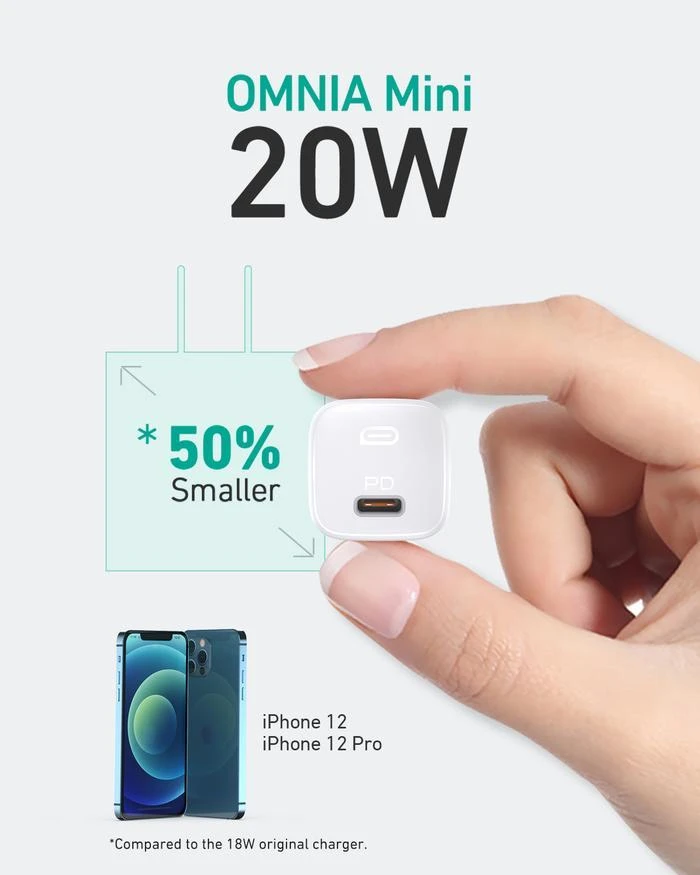 Aukey PA-B1 20W mini įkroviklis su USB-C jungtimi