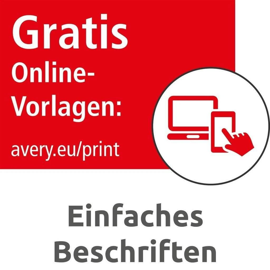 Lipnios etiketės Avery Zweckform, A4, 105x48mm, 12 etikėčių lape, be rėmelio, 100 lapų, baltos spalvos spalvos