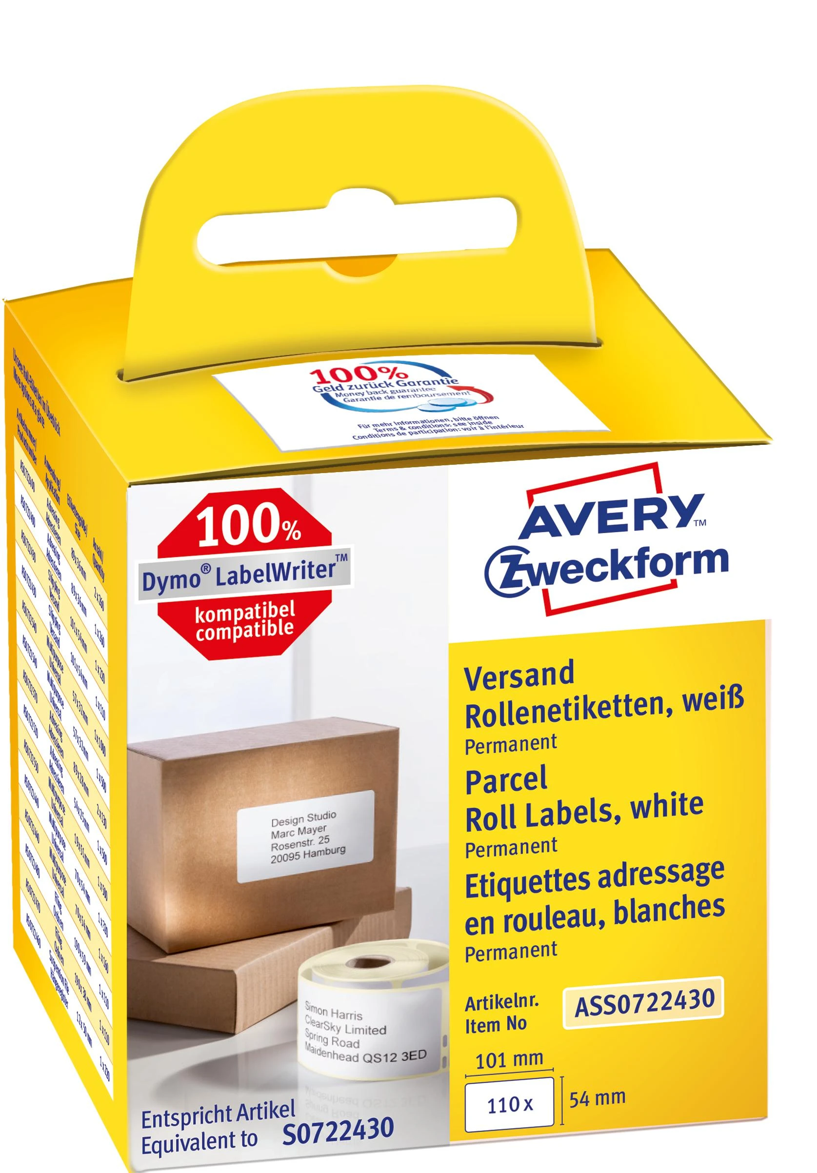 Avery Zweckform ETYK.ZF UNIWERSAL.NA ROLI 101X54 110ETYK – ASS0722430
