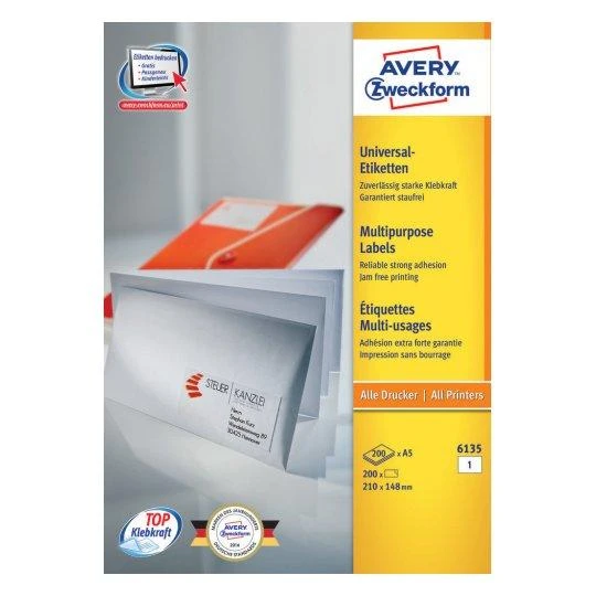 Avery Zweckform LABEL ZF 6135 A5 210X148MM LABEL - 6135