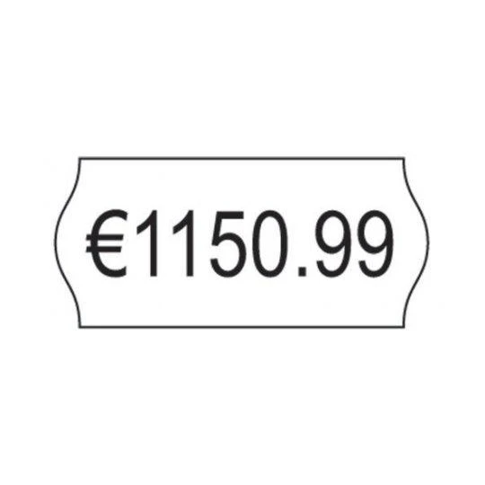 Avery Roll-up kainų etiketės vienos eilės ženklinimo mašinoms; visam laikui; 1500 etikečių / ritinys; 10 ritinių/pak.; 12 x 26 mm, balta