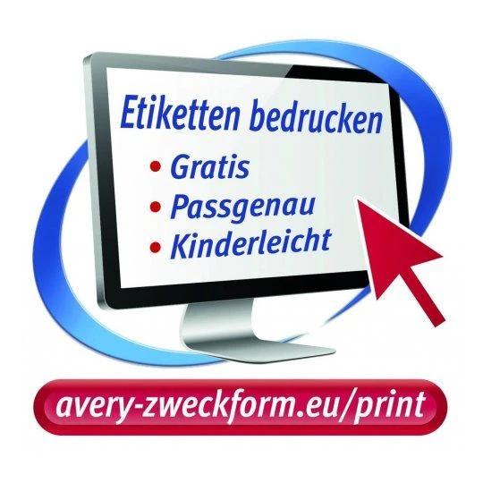 Avery Zweckform Heavy Duty 45,7 x 21,2 mm geltona