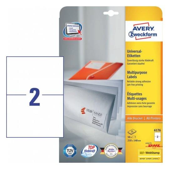Avery Zweckform etiketės 210x148 (6176)