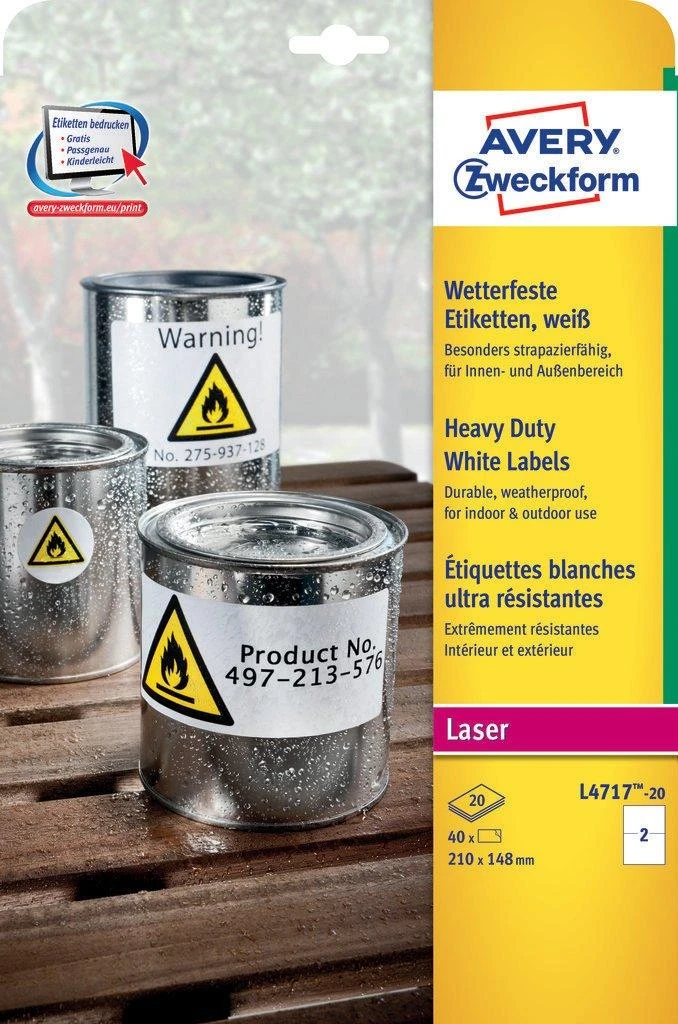 Avery Zweckform Heavy Duty A4 210 x 148 mm