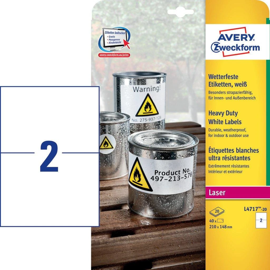Avery Zweckform Heavy Duty A4 210 x 148 mm